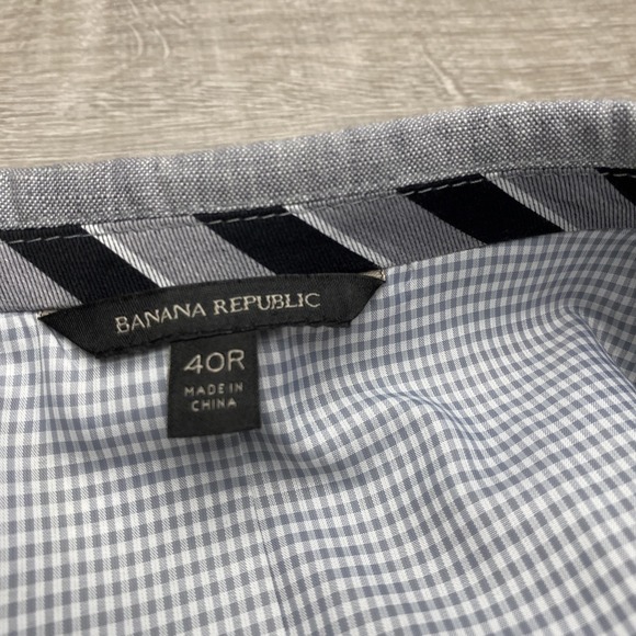 Banana Republic Suit Mens 40R 32x34 Gray Linen 2 Piece Slim Fit Summer Jacket - Picture 12 of 16